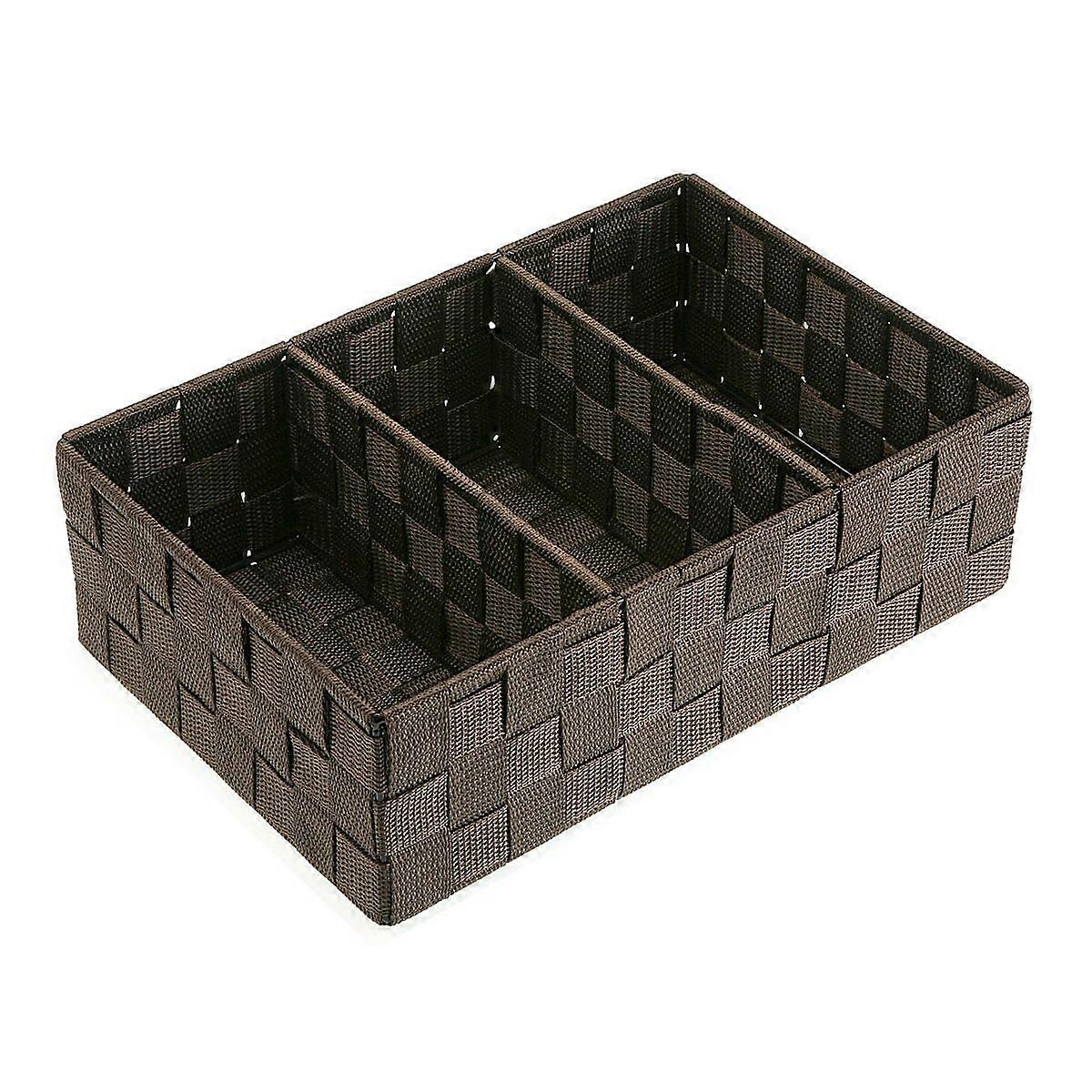 Box of Compartments Versa Dark Brown 21 x 10 x 32 cm