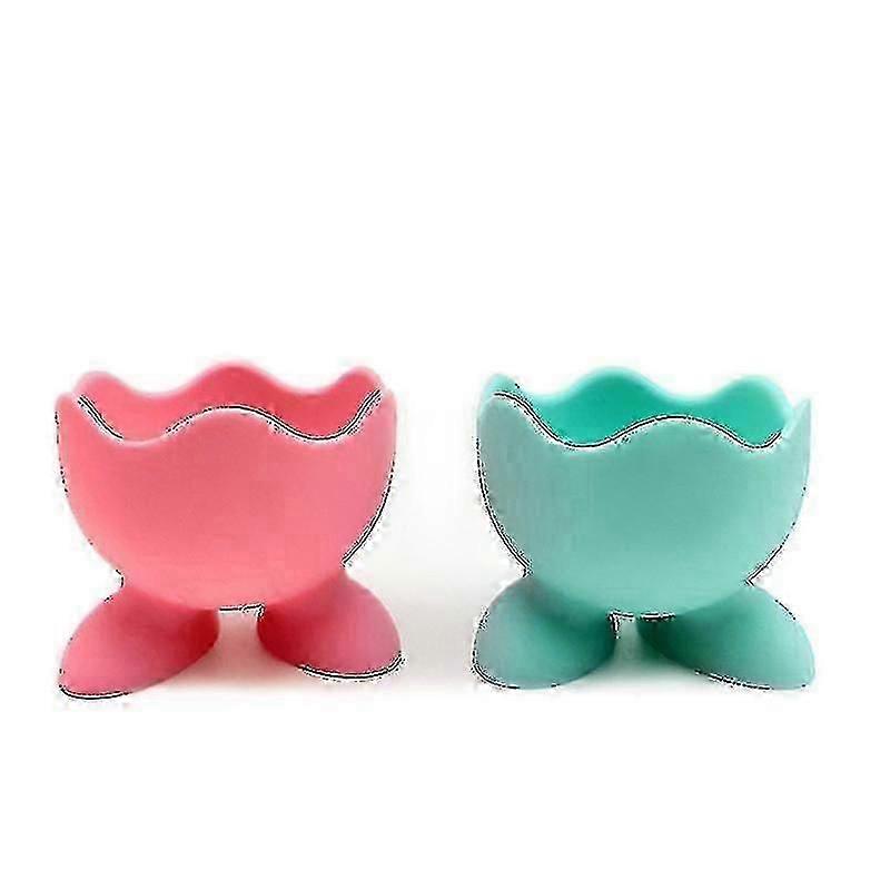 مجموعة أكواب بيض السيليكون ، إفطار كوب بيض ، غداء أو عشاء. حامل بيض مسلوق من المطبخ (4 قطع وردي + أخضر + أرجواني + برتقالي