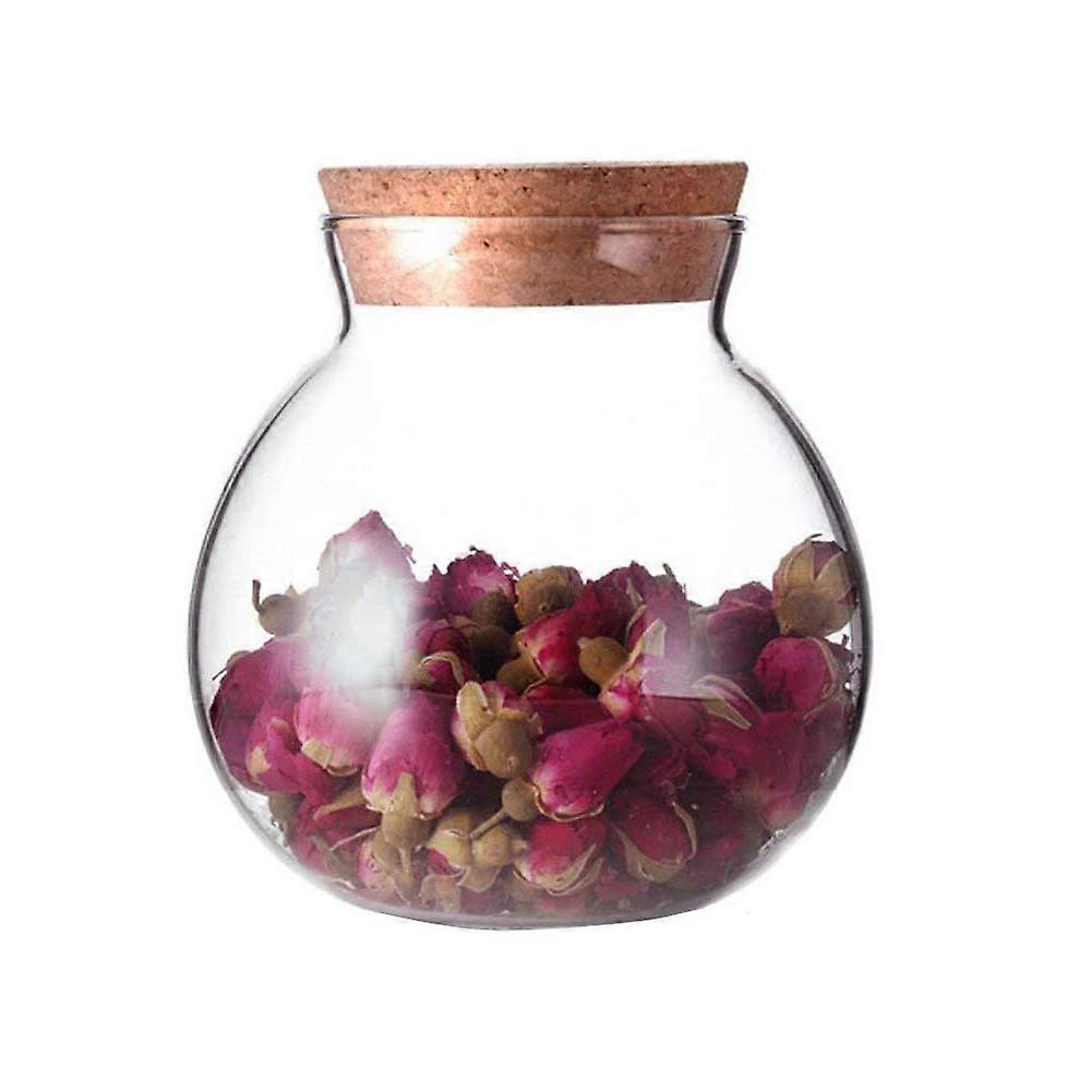 Clear Glass Bottles 500ml - Cork Stopper Storage Jars