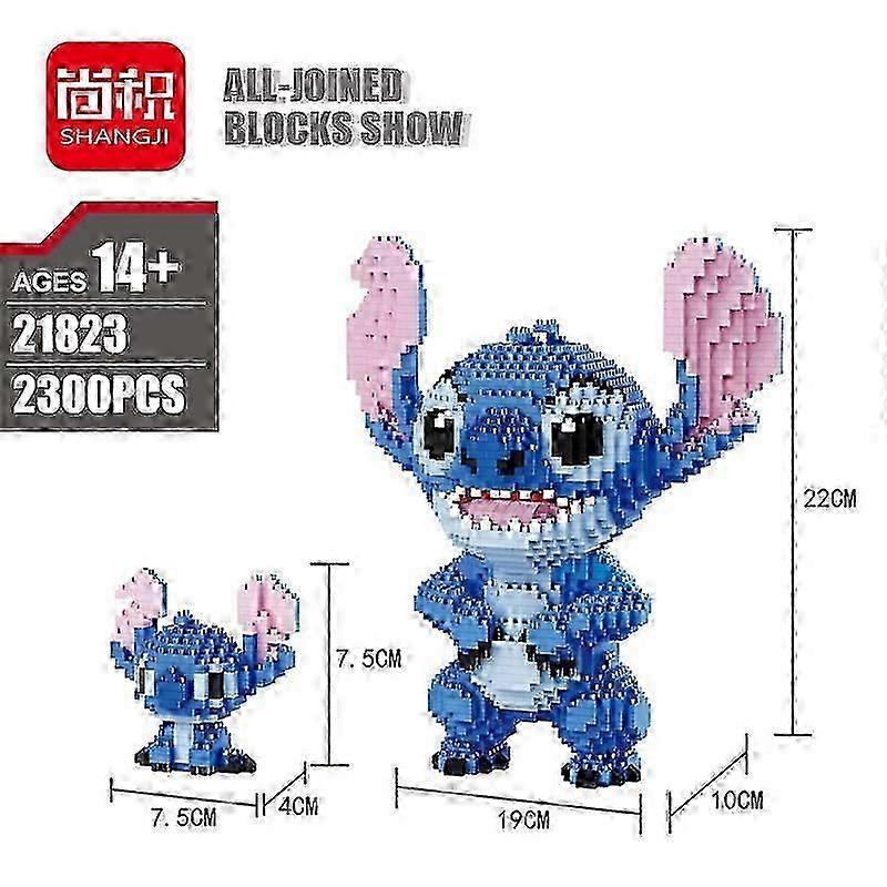 2300pcs+ Βελονιά Diamond Building Block Micro Lilo &; σχήμα βελονιών χαριτωμένο 3D πρότυπο 22cm για τα μίνι παιχνίδια τούβλων παιδιών 21823