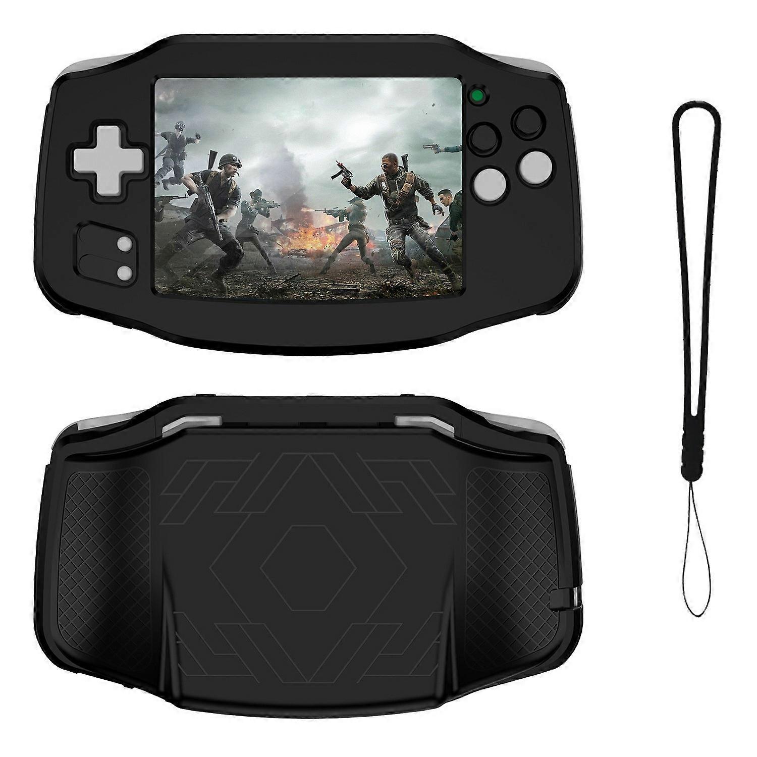 For AANBERNIC RG 34XX Protective Case Handheld Game Console Shockproof Cover with Hand Strap