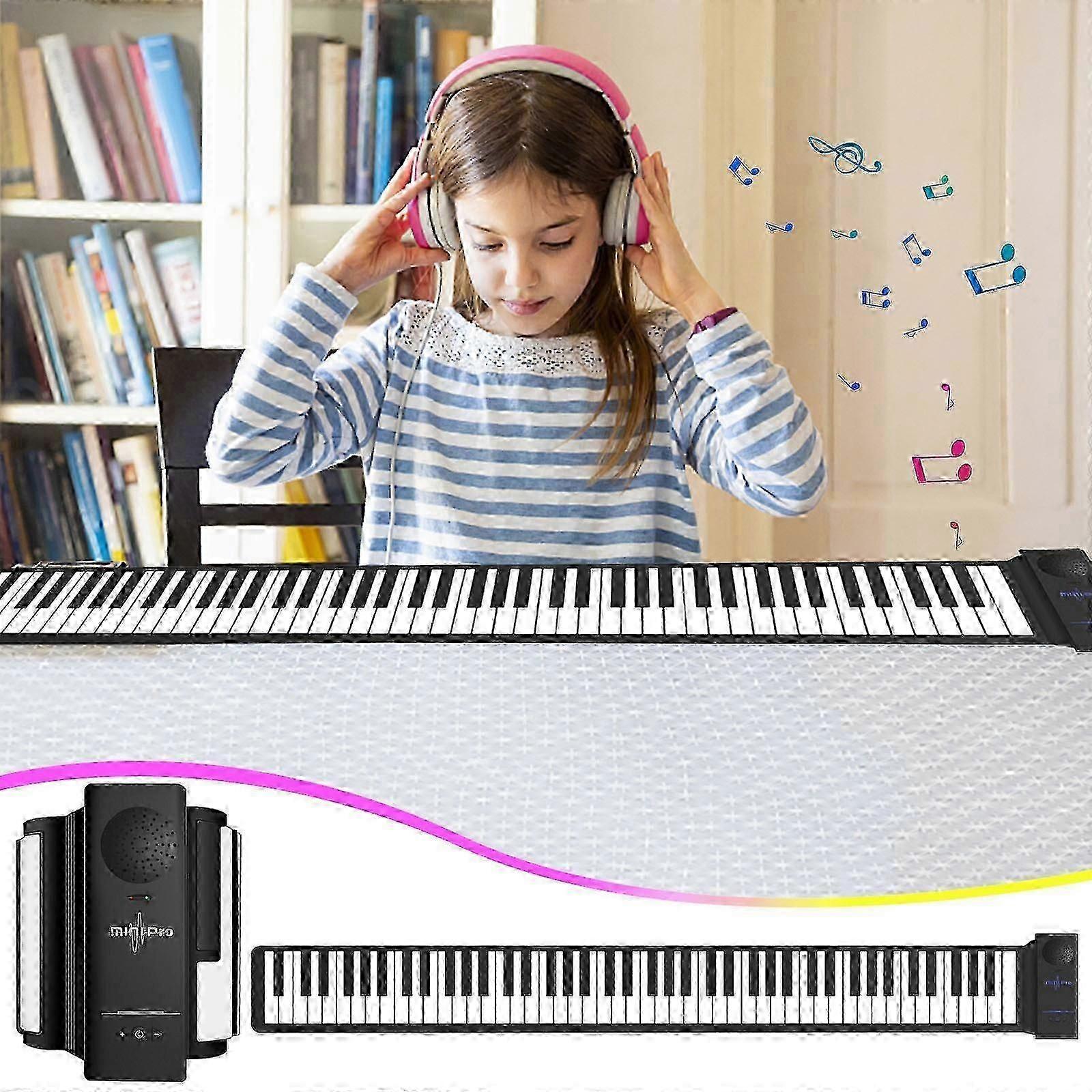 88 Key Thick Version Of Hand Rolled Piano With External Keyboard Folding Simulation For Adult Practice Portable Electronic Piano