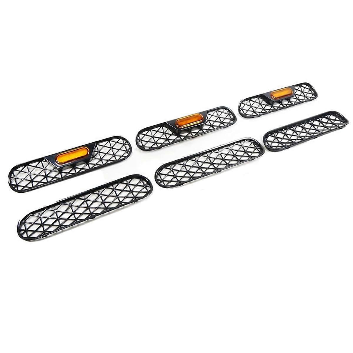 Front Grill Inserts with for 2021-2024 2/4 Door Front Mesh Grille Inserts Grills Frame Trim