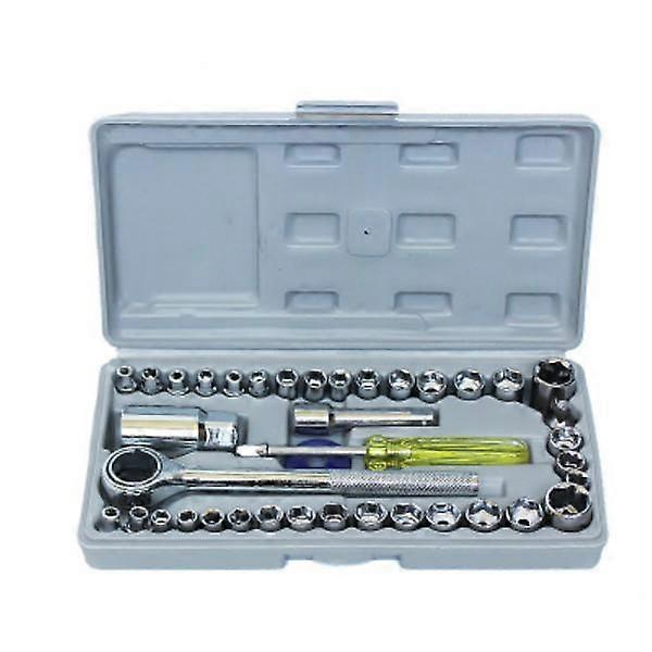 40 Sets of Auto Repair Tools Auto Motorcycle Sleeve Combination Tool Set