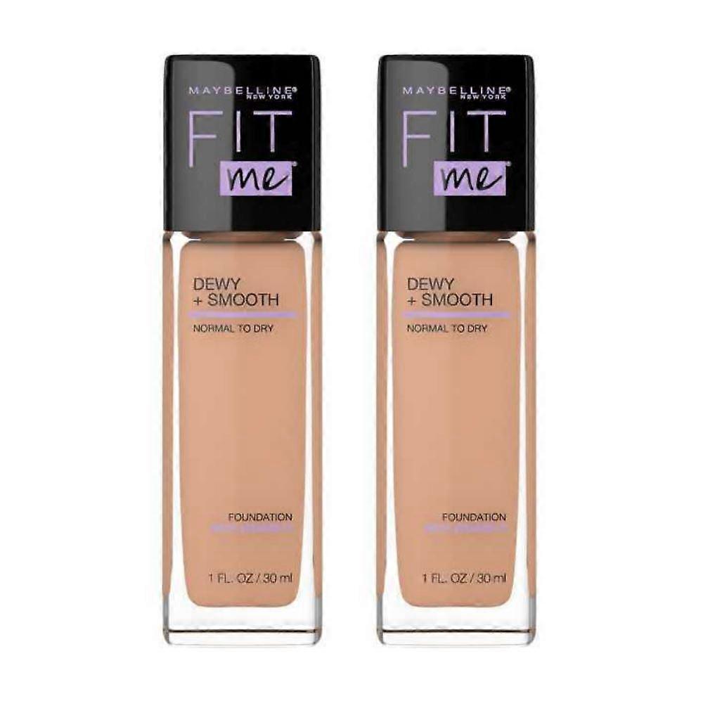 2 x Maybelline Fit Me Dewy + Smooth Foundation 30ml - 235 Pure Beige