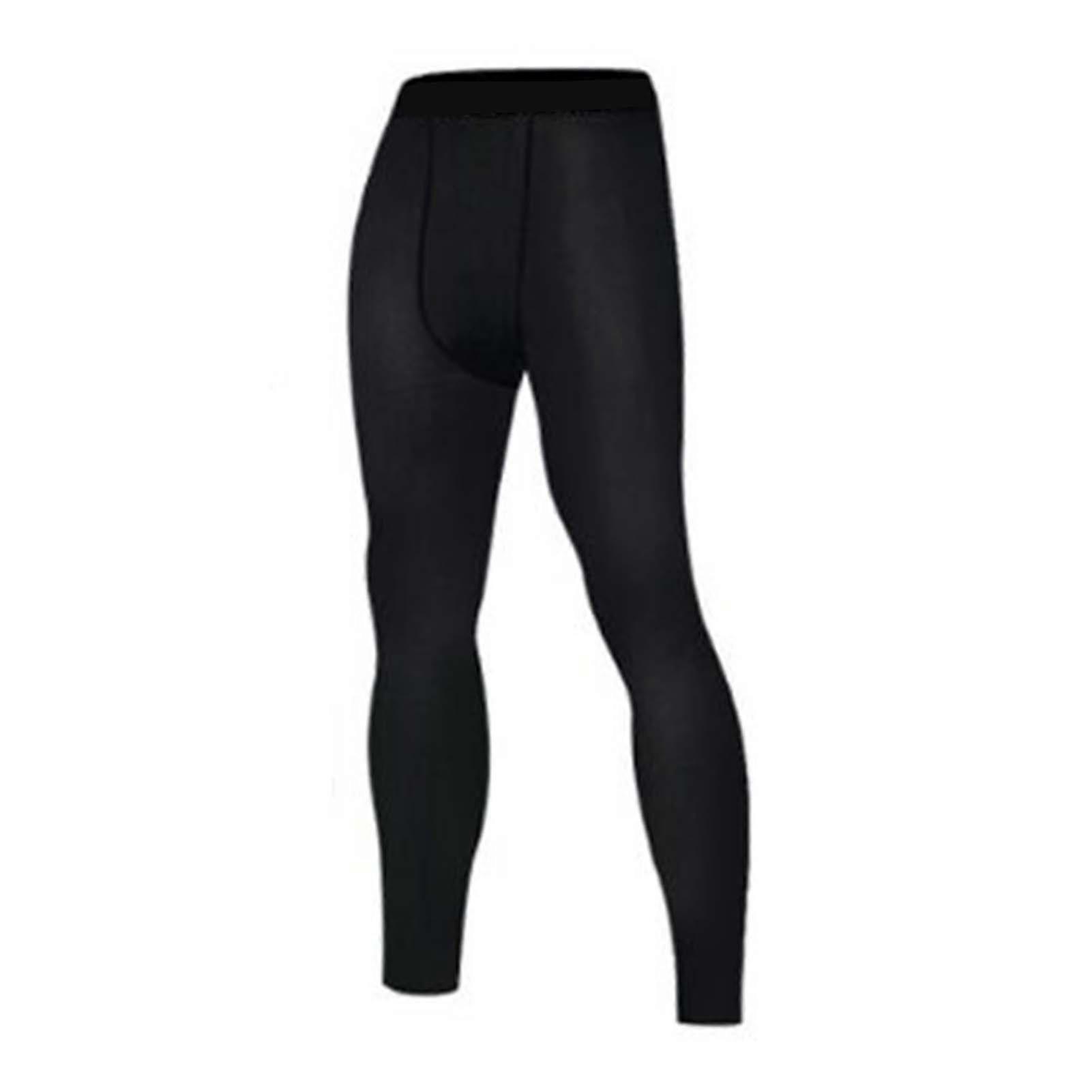 Man Workout Leggings Compression Adjustment Ventilation Technology Lightweight Compression Pants Black M