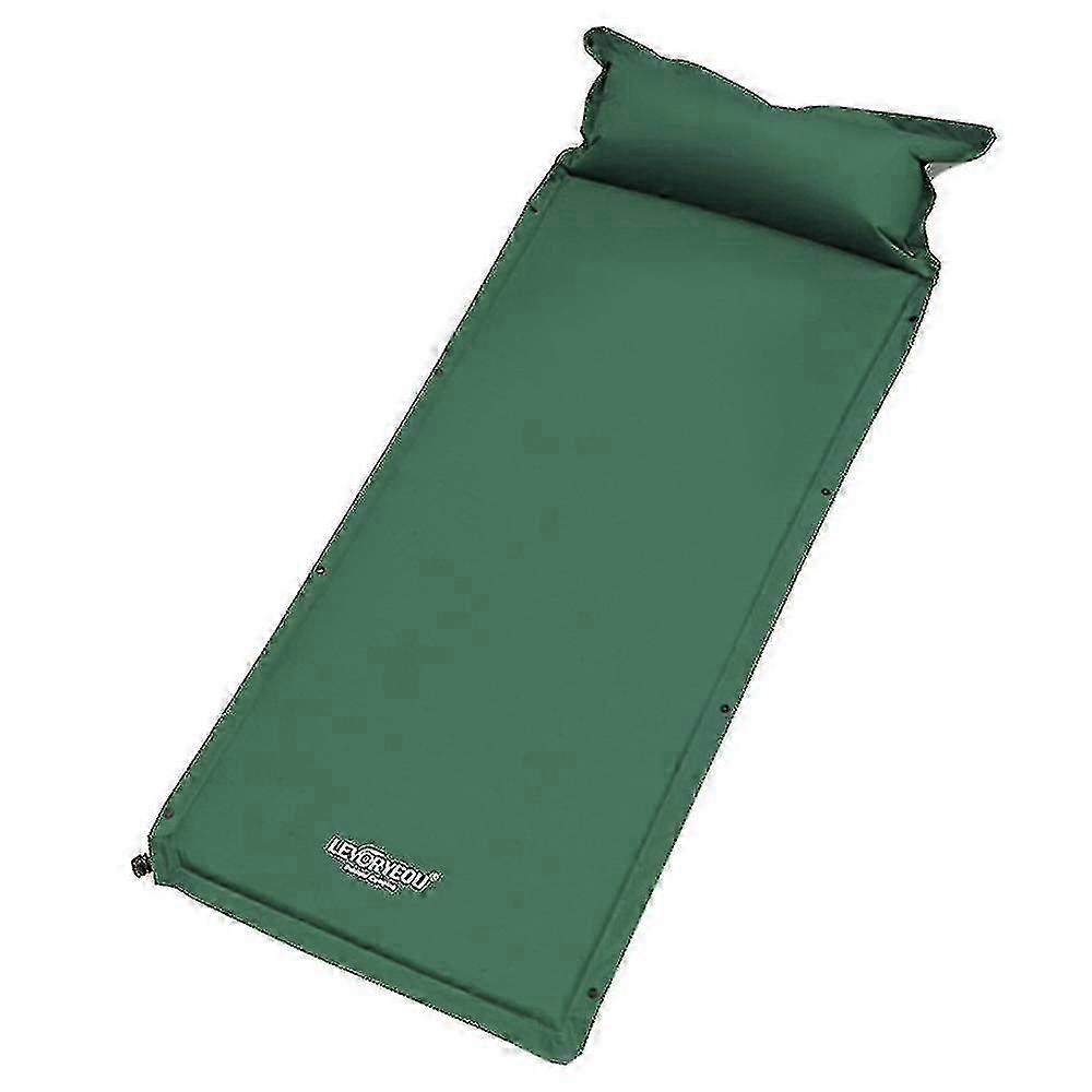 Single Person Camping Mattress with Air Pillow Automatic Inflatable Cushion Splicing Sleeping Bed Ma
