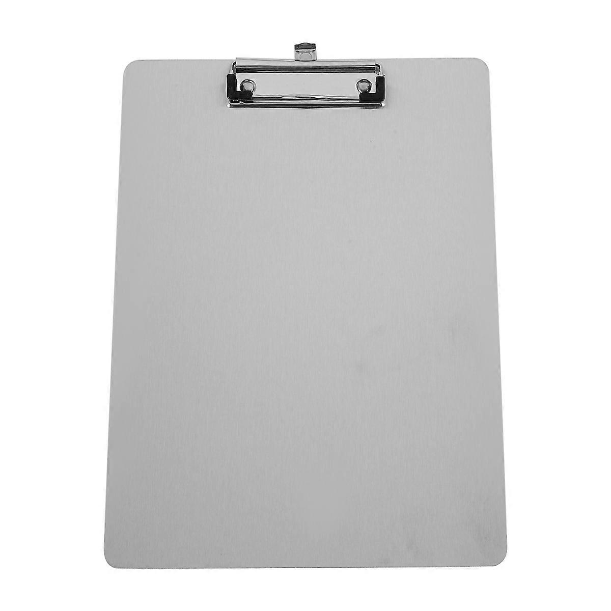 Metal Clipboard Folder A4 Stainless Steel Clip Board Bill Storage Folder Writing File Board Menu Spl