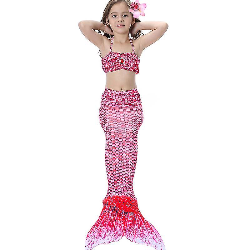Conjunto de Bikini con cola de sirena para niña, traje de baño, traje de baño, vestido elegante, ropa de playa, traje de baño