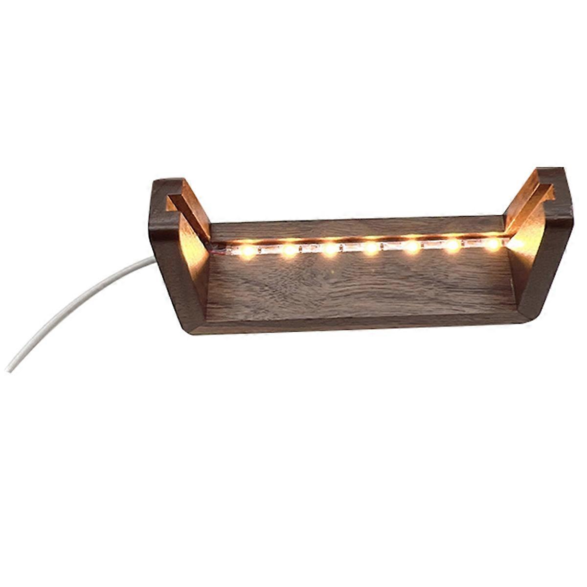 5inch Wooden U-Shaped Luminous Base Display Frame Wooden Frame LED
