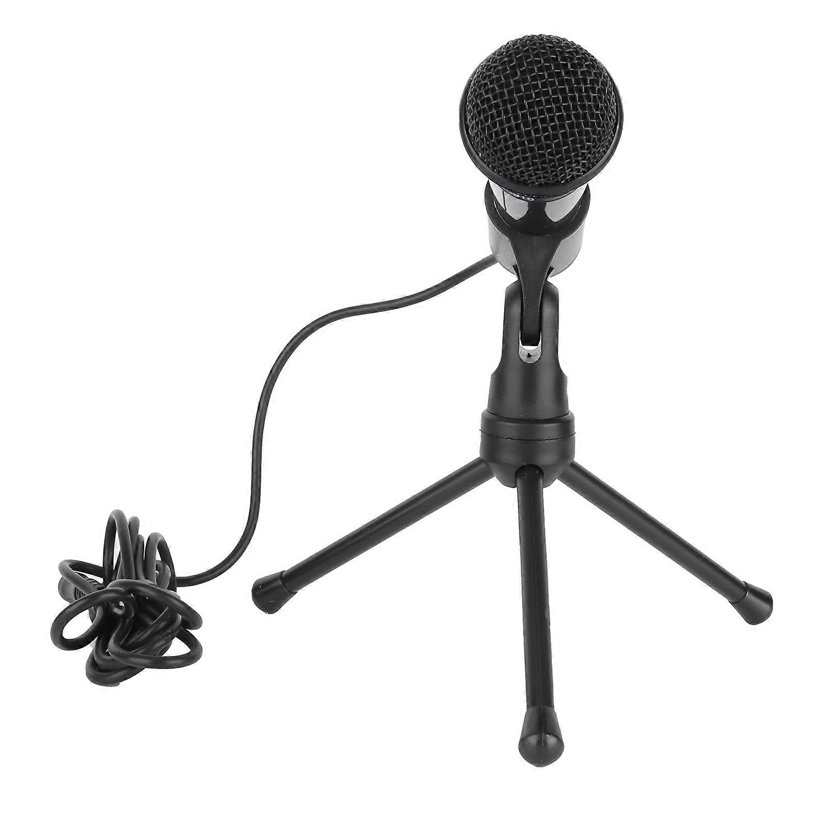 Condenser Mini Desktop Retro Omnidirectional Computer Microphone with Bracket for Singing Live Broadcast