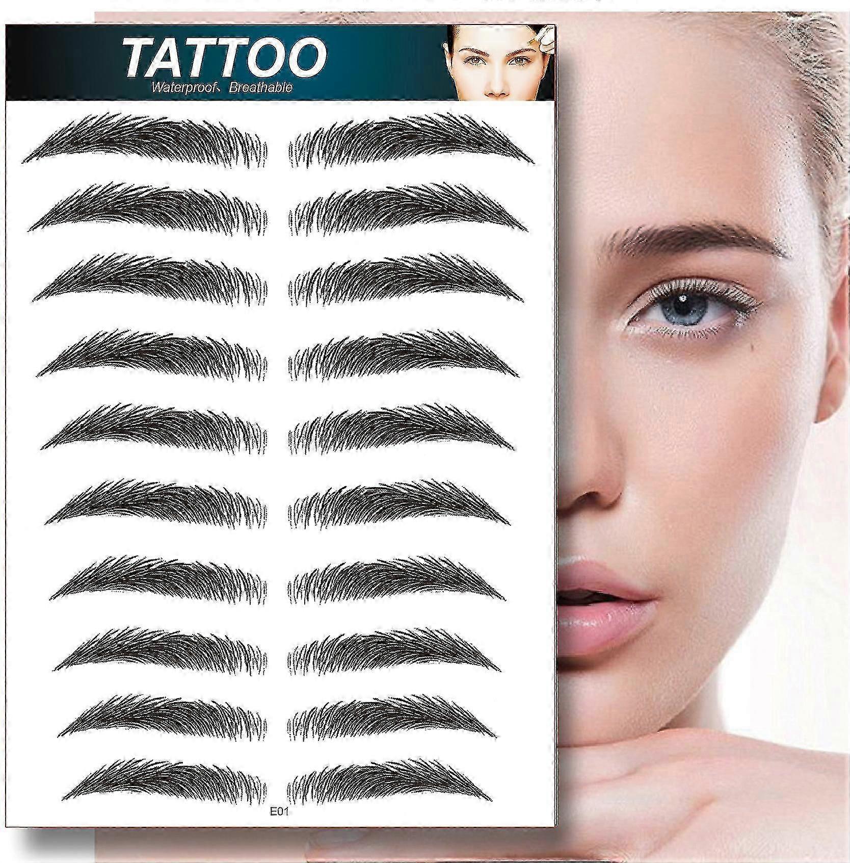 4d cheveux semblables à l’imperméable sourcils tatouages autocollants toilettage autocollant tw