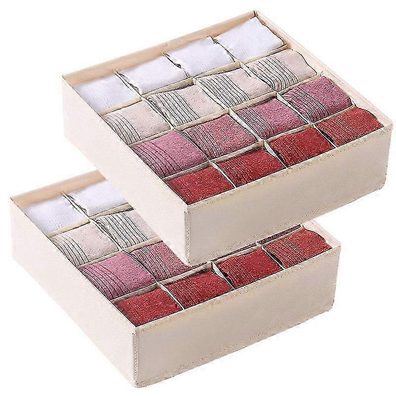 Collapsible Cabinet Closet Organizer Storage Boxes for Clothes, Adjustable Size, Durable Fabric, Grey Color