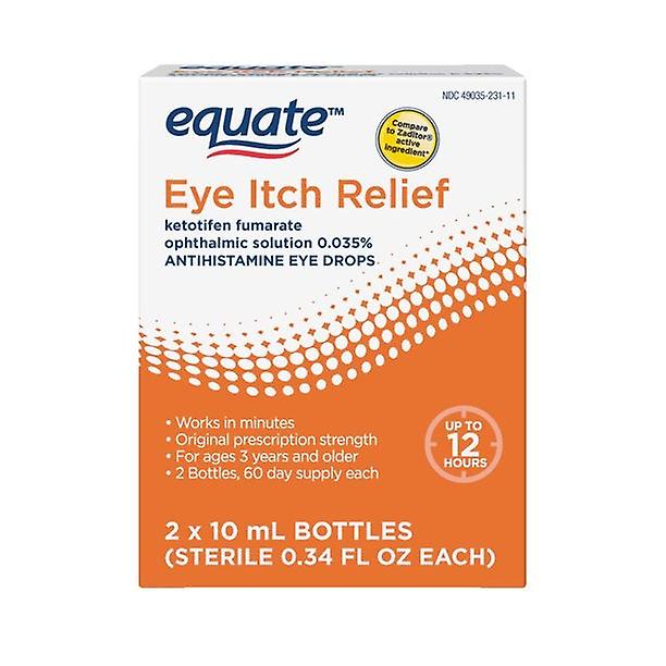 Equate Eye Itch Relief, 2 Count, 0.34 Fl Oz