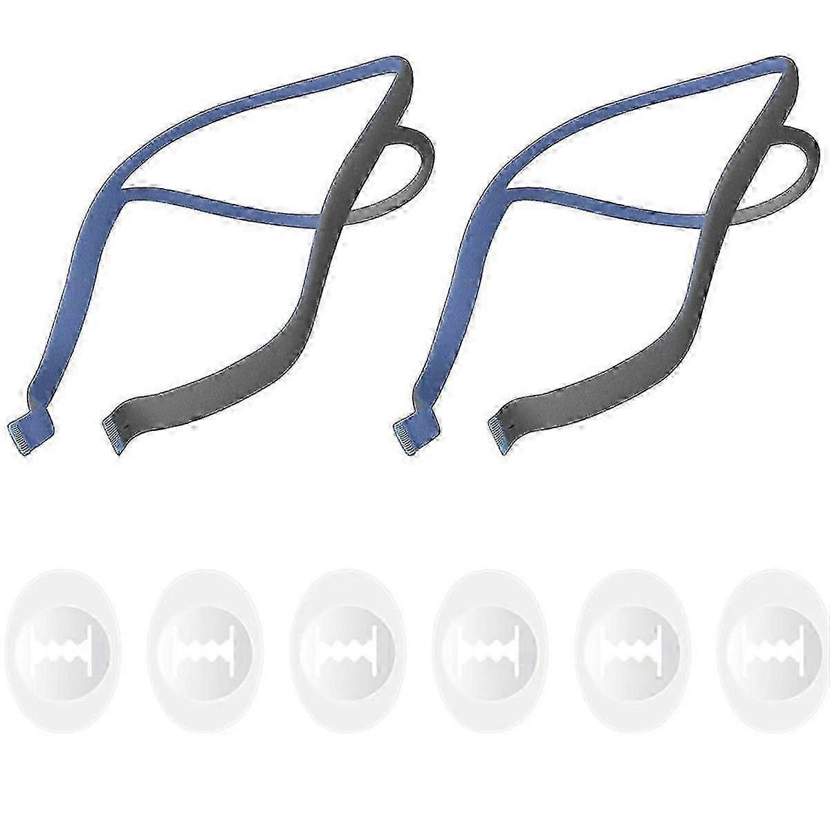2-Pack AirFit P10 Replacement Headgear Straps for CPAP Nasal Pillow Mask, Adjustable Fit with 6 Settings