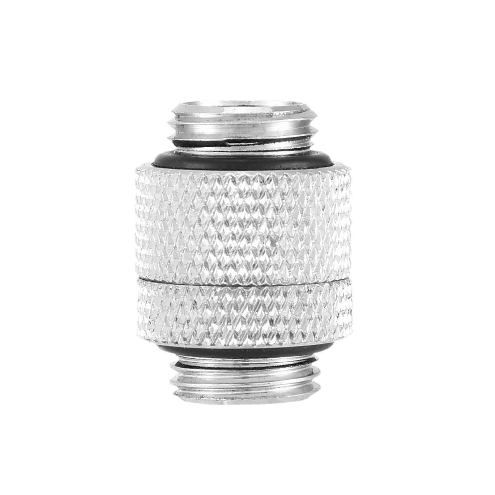 Brass G1/4 Thread 360 Degree Rotary Tube Adapter for Computer Water Cooling System Silver