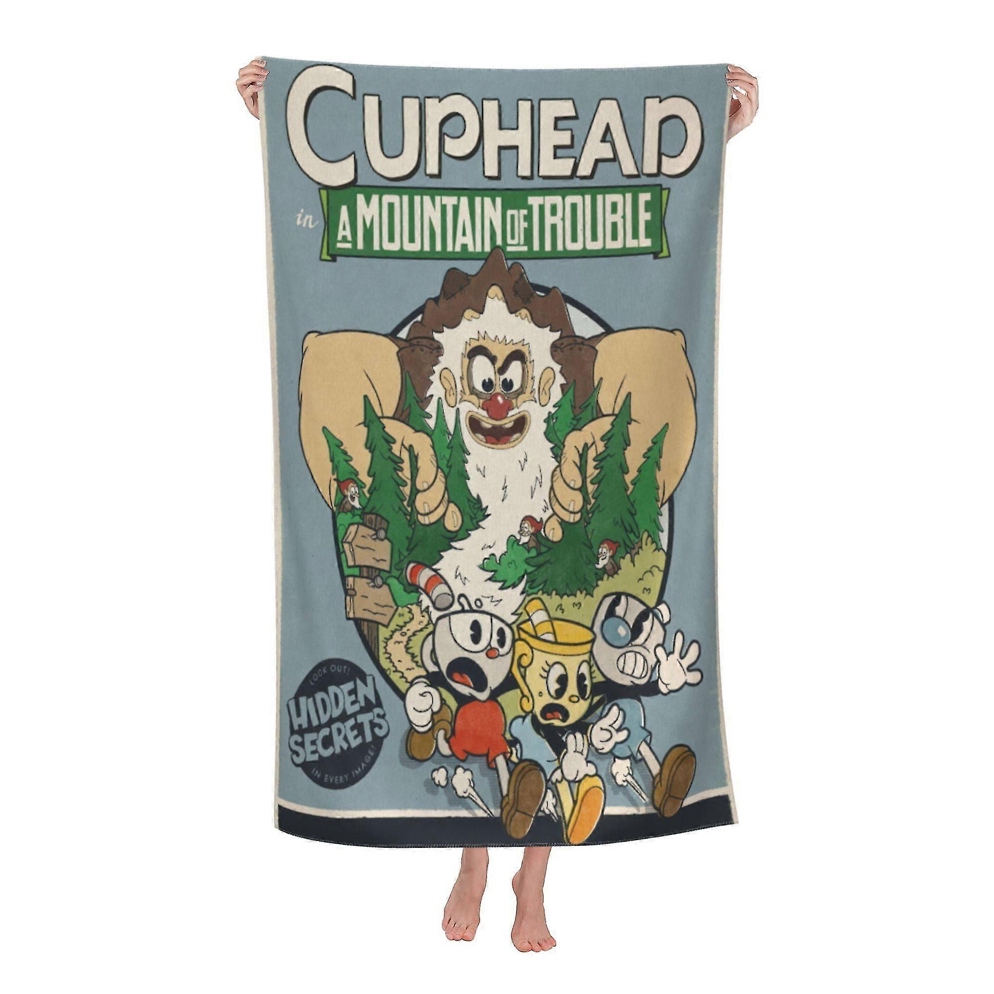 Cuphead Beach Towel, Large Microfiber Bath Towel #dqk5
