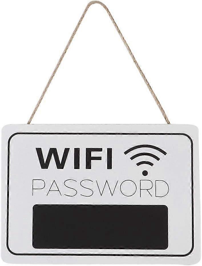 Retro WiFi Password Wall Chalkboard - White Display Signage for Office Cafe Party Decor