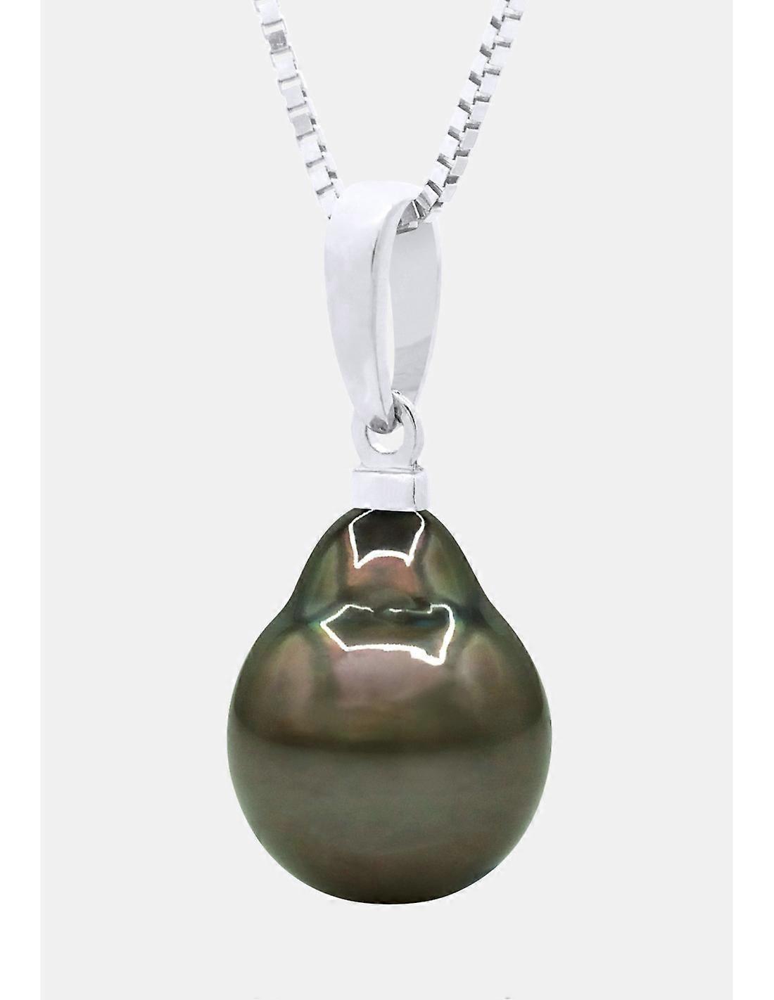 Wisiorek z perłą kultury Tahiti Gruszka dostarczany z łańcuszkiem - Srebrny - MAEVA