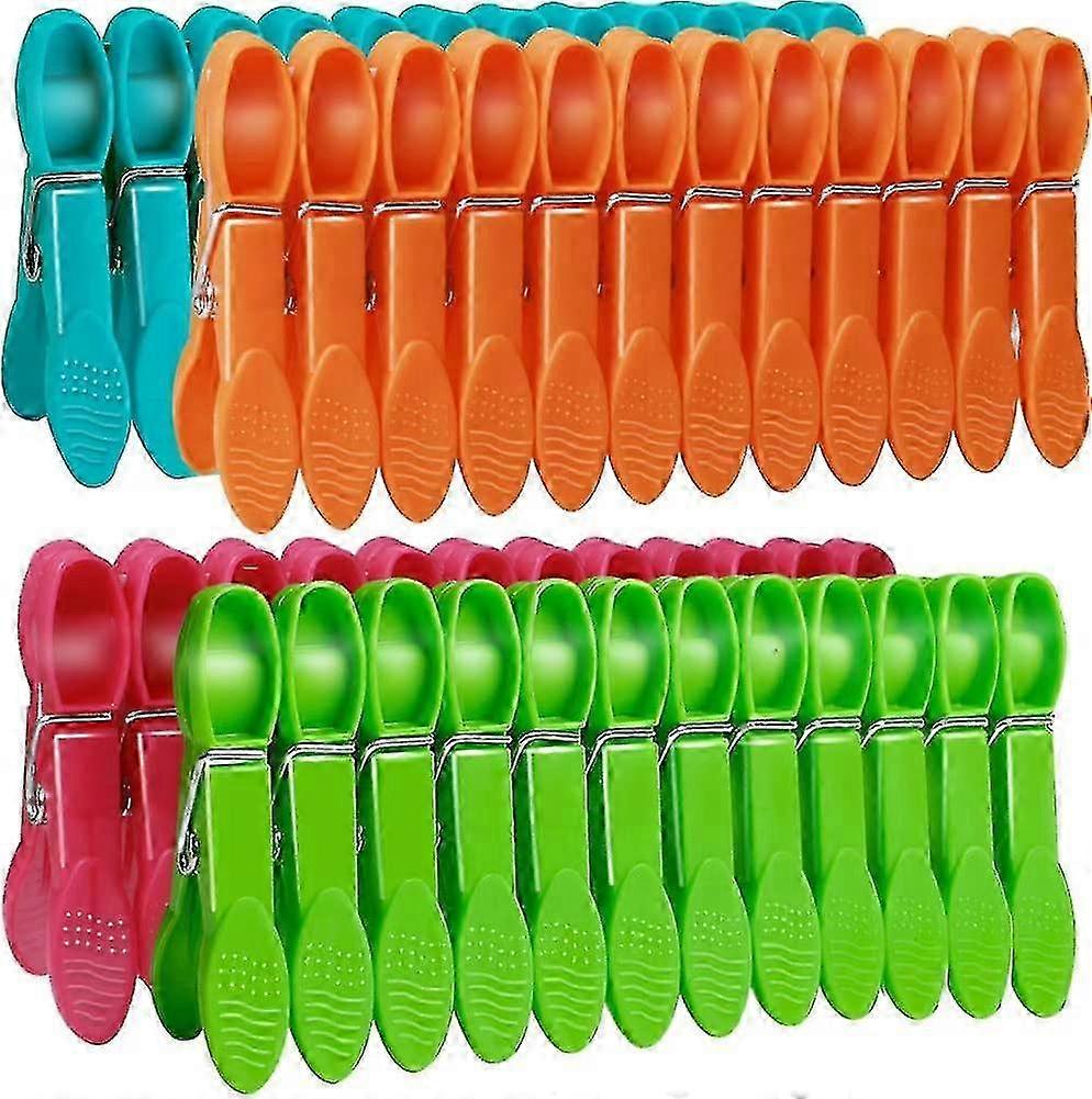 48 Pack Clothes Pegs with Durable Spring for Washing Line, Available in 4 Colors