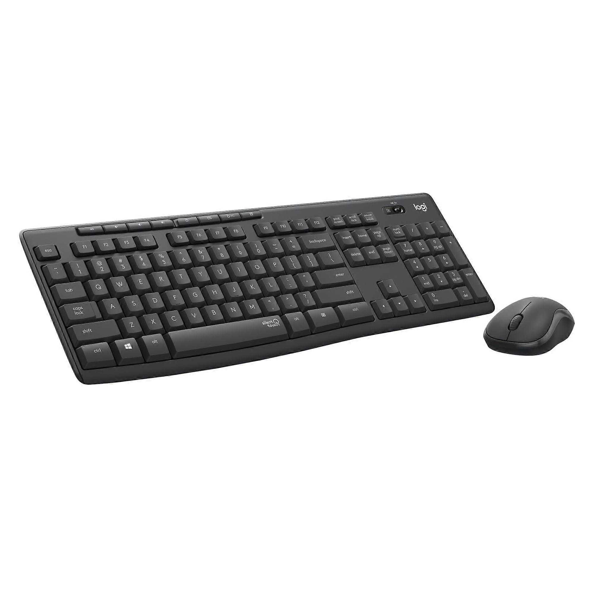 Logitech MK295 Wireless Mouse and Keyboard Combos, Silenttouch technology, integer key set