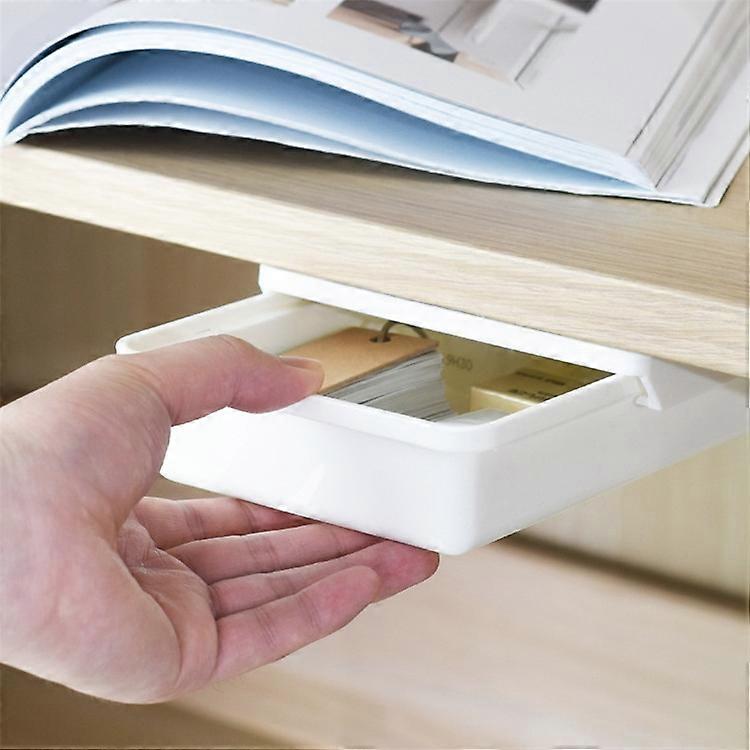 Versteckte Desktop-Schreibwaren-Aufbewahrungsbox Kreativer Schreibtisch Bottom Stick Stifthalter Klein