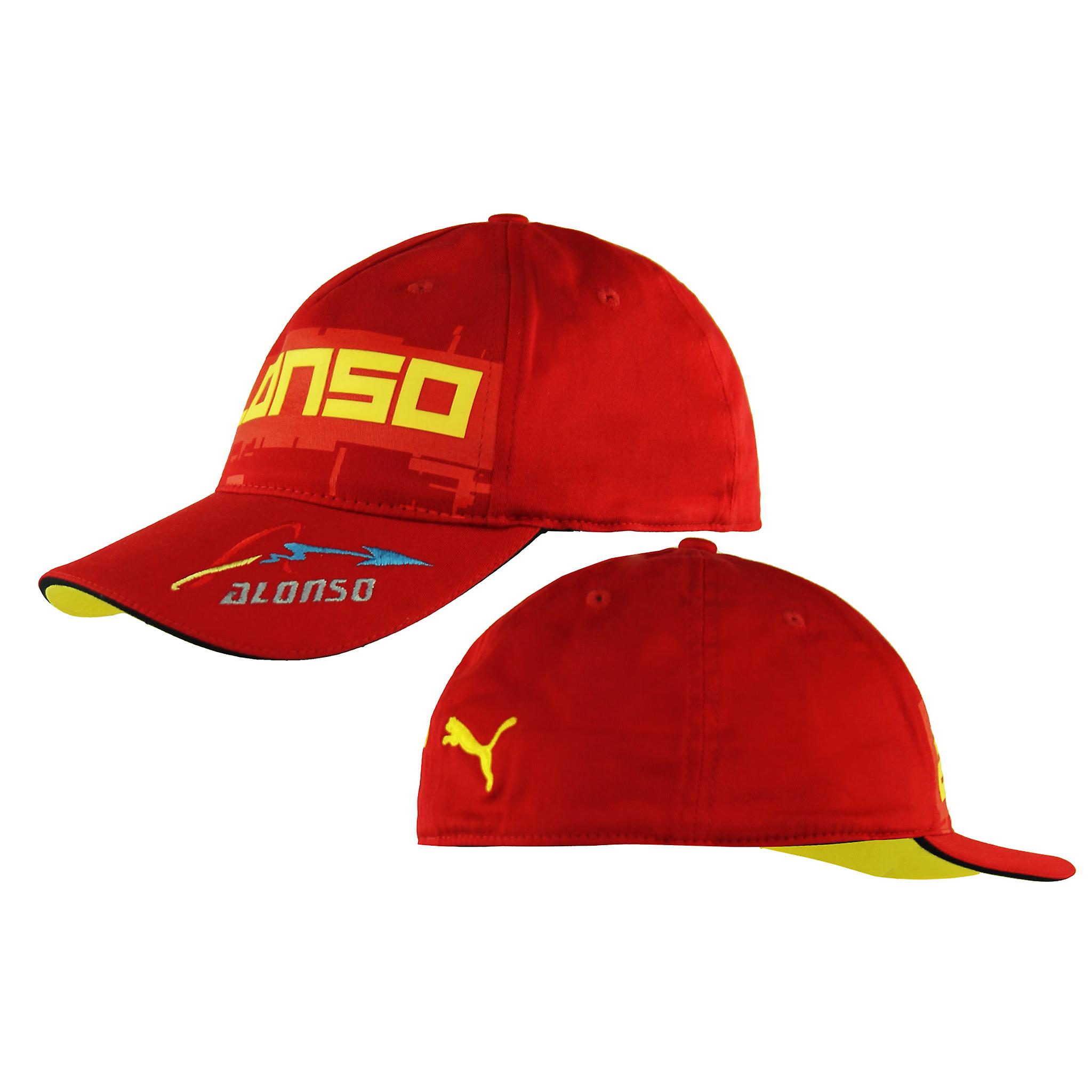 Puma Fernando Alonso Ferrari Adjustable Red Yellow Snapback Unisex