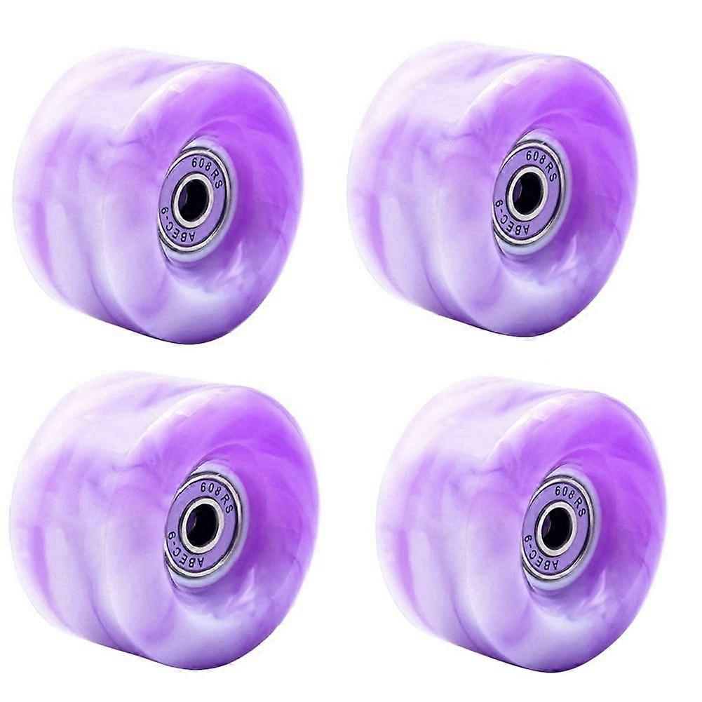 4 Pcs Roller Skate Wheels with Bearings for Double Row Skating and Skateboard 32mm x 58mm 82A