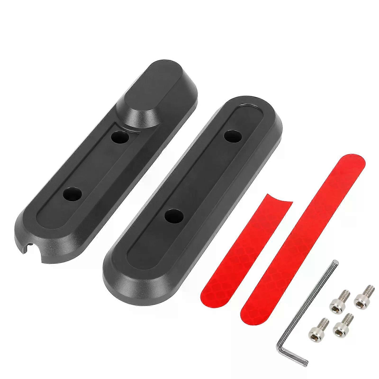 Front Decorative Shells With Red Reflector Bars Decorative Side Cover Block Reflective Strip For Xiaomi 4 Pro Electric Scooter