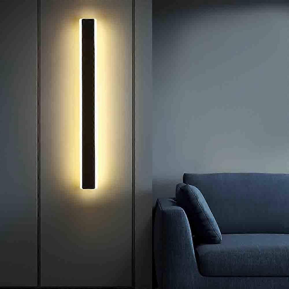 40Cm 60Cm 24W Long Strip Led Wall Lamp Nordic Line Shape Simple Wall Background Wall Bedroom Bedside Lamp