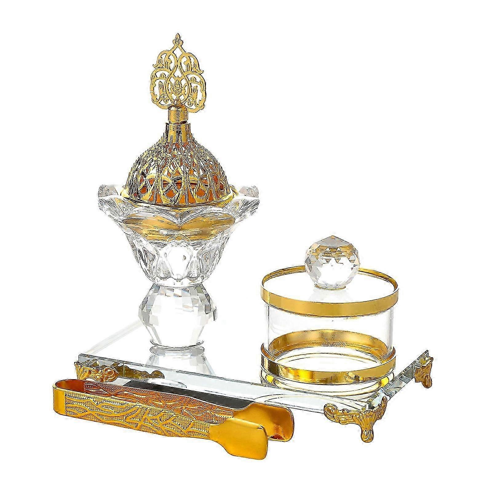 Arabic Incense Burner Set Islamic Home Decoration for Study, Office, Library