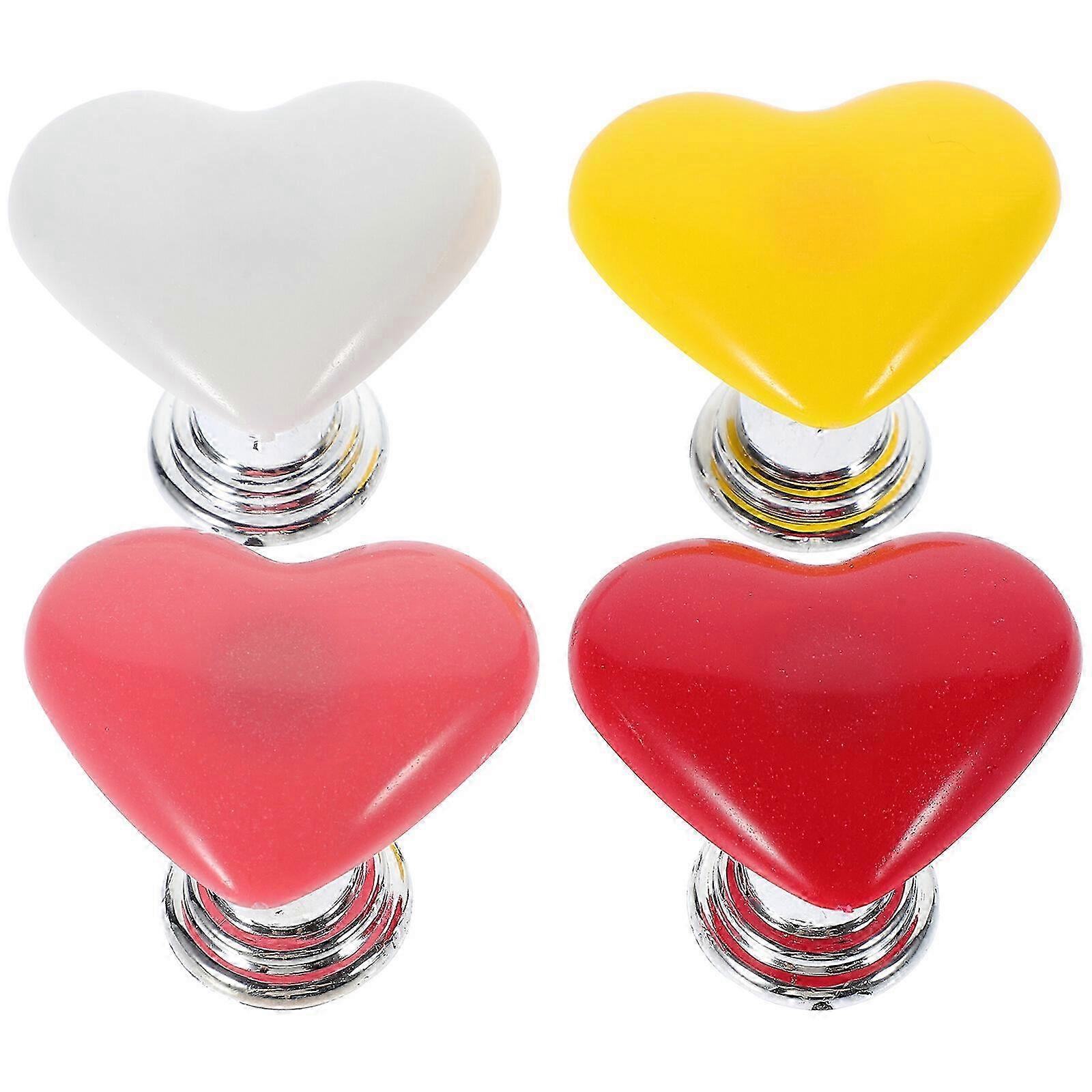 LM 4 pcs Heart Toilet Button Knobs Toilet Flush Button Handle Manicure Toilet Button Knobs TQQ