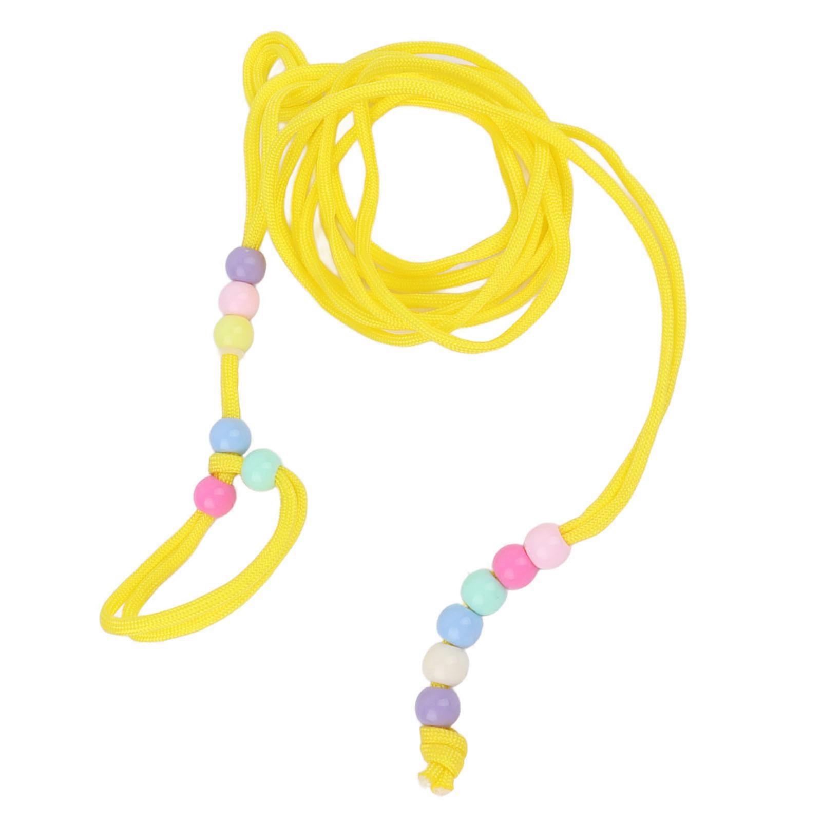 Yellow Reptile Traction Leash Safe Adjustable Beads Design Small Animal Traction Rope for Lizard Guinea Pig Hamster 