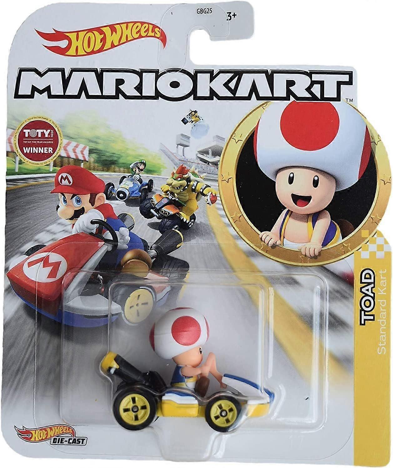 Hot Wheels - Mario Kart - Die Cast - Toad Toy