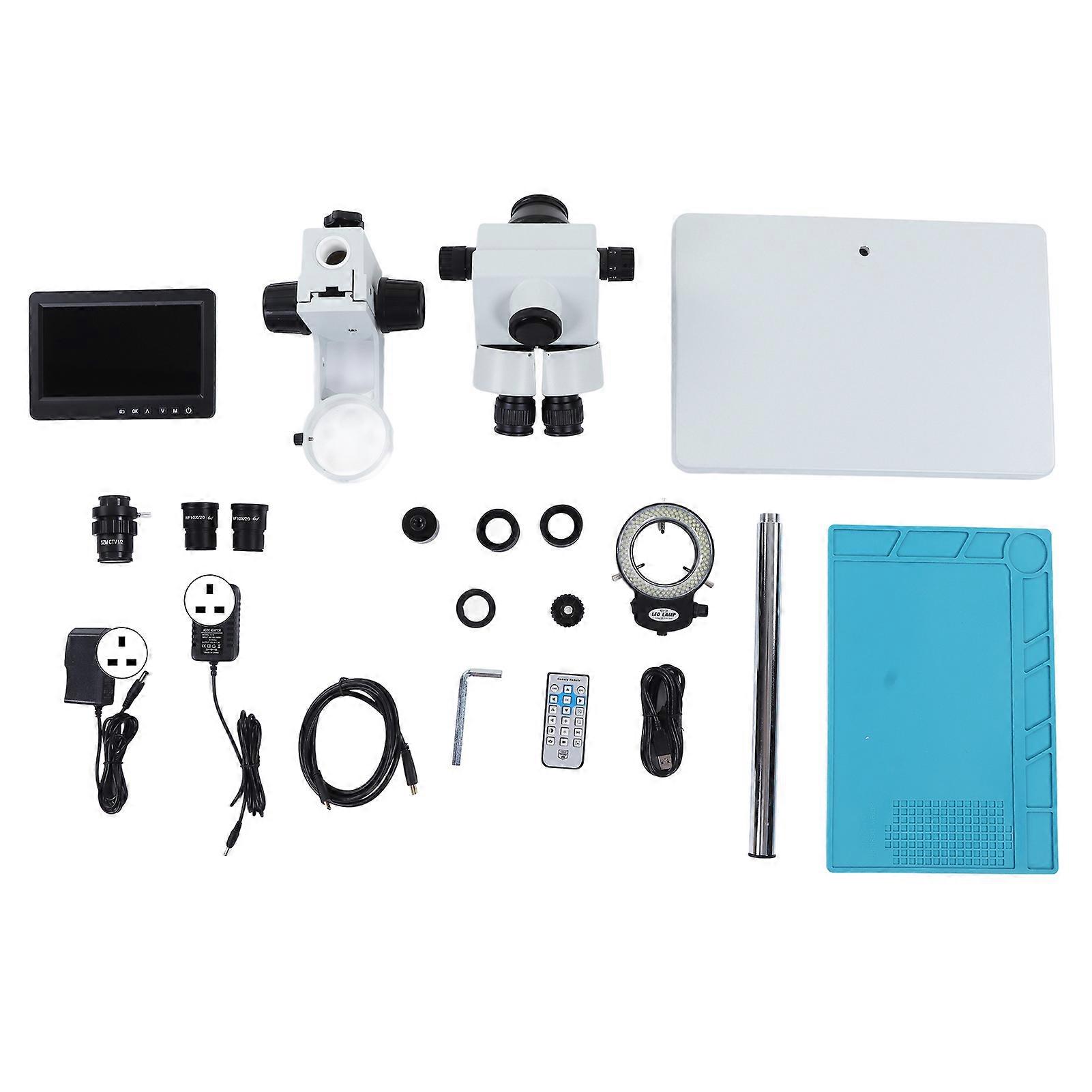 7" LCD Digital Trinocular Microscope - 26MP Camera, 2100X Zoom, Ideal for Repairs