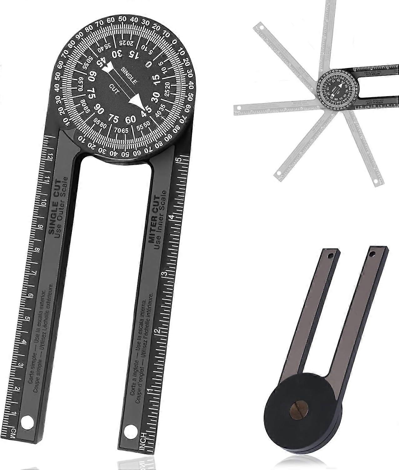Black 360 degree angle ruler - no level