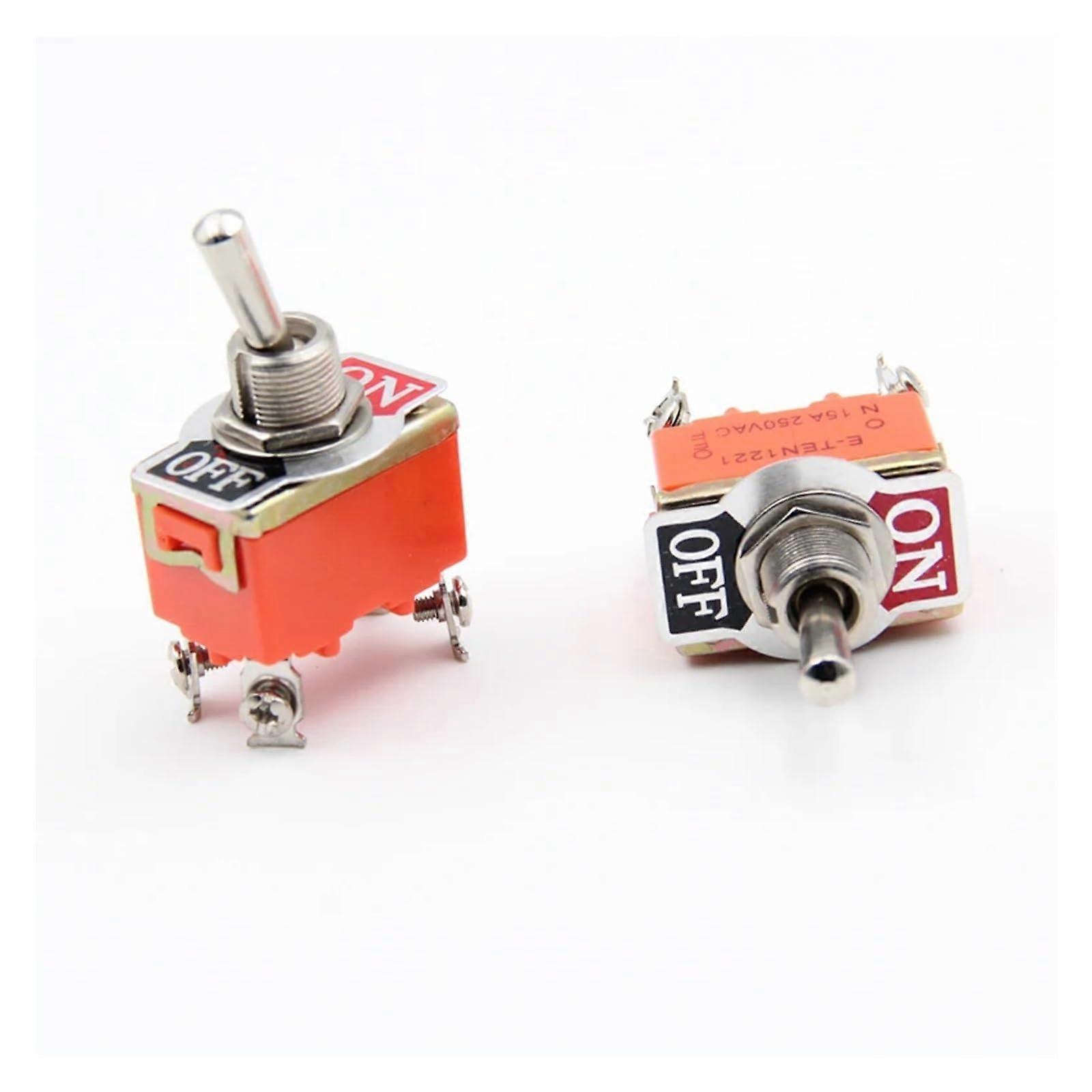 1-Piece Toggle Switch 15A 250VAC 4-Pin Orange On/Off