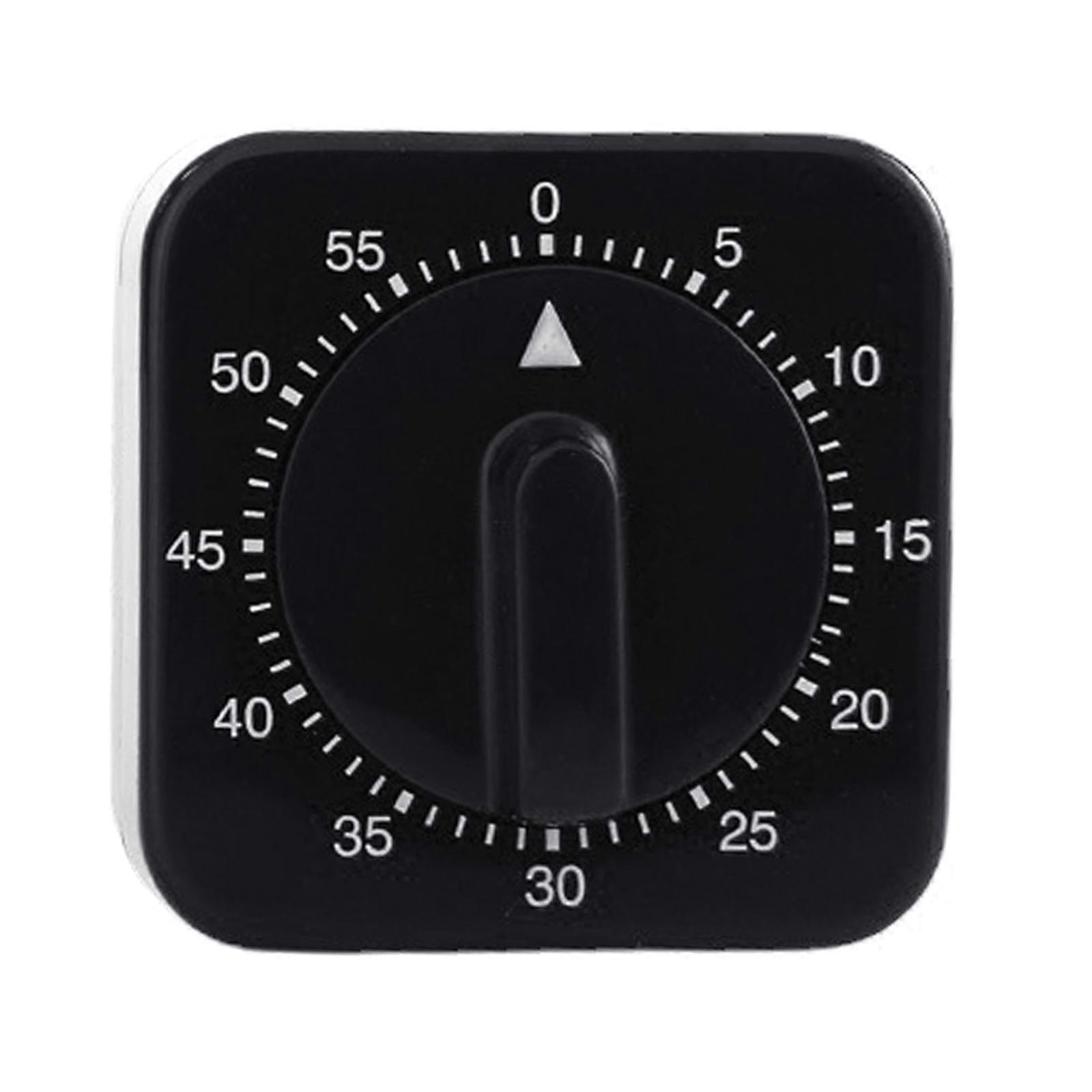Compact Kitchen Timer 60 Minutes Mechanical Timer Clock Kitchen Cooking Timer Clock with Alarm Clock No Battery Required