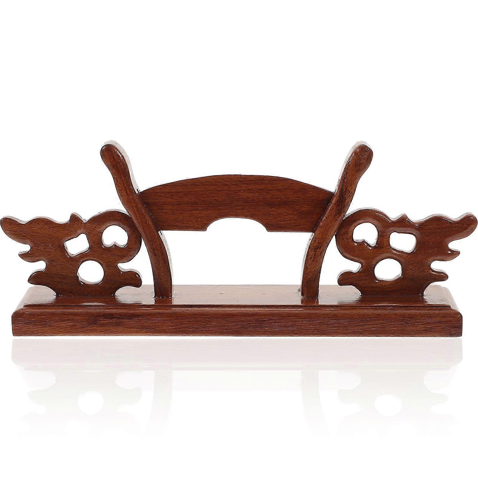 Desktop Folding Fan Storage Rack Elegant Decorative Wooden Fan Holder Hand Fan Display Base