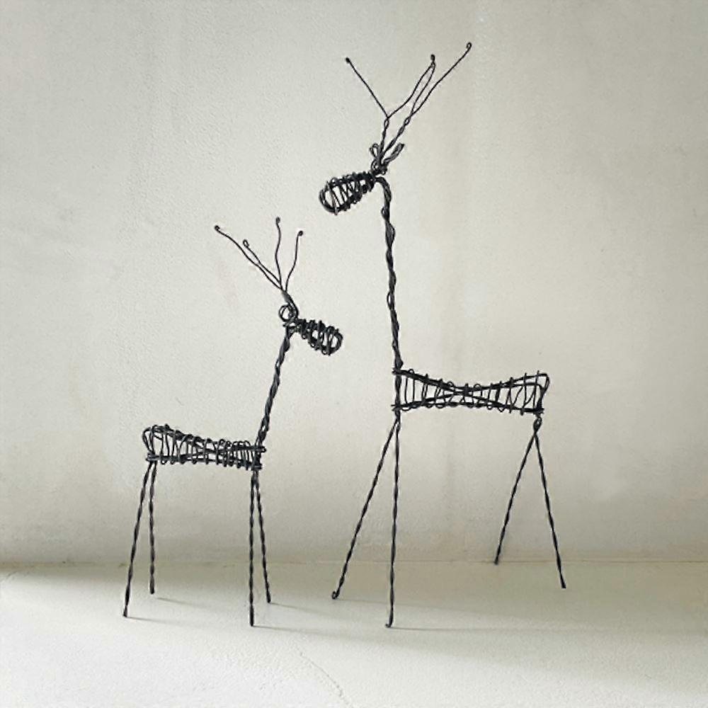 Rusty Wire Standing Decorations - LARGE and SMALL Reindeer