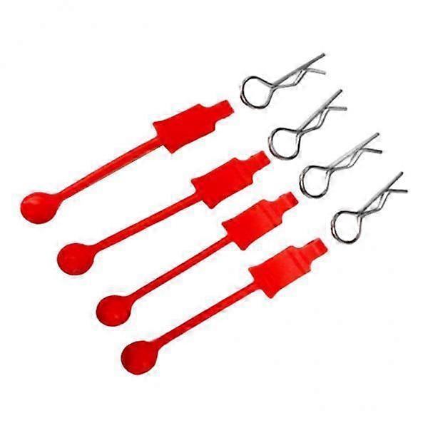 3x4Pcs RC Body Shell Clips Pins für 1/10 ARRMA Buggy Auto DIY Zubehör rot