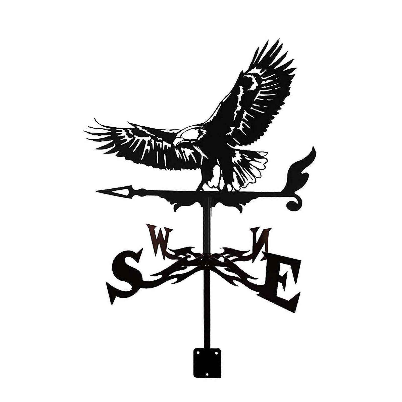 Metal Weather Vane with Eagle Ornament for Roof or Garden Wind Direction Indicator