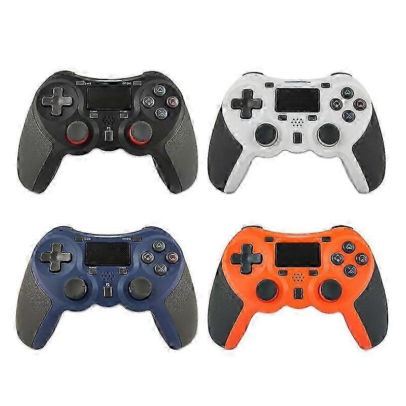 2025 Gummierter Bluetooth-Griff für kabellosen Gamecontroller für PS4-Host (weiß)