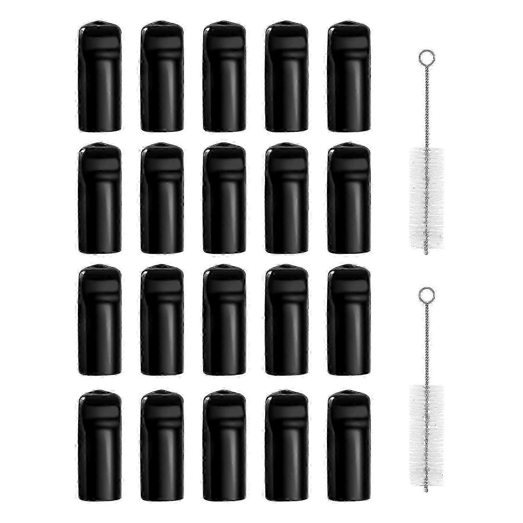 Beer Tap Cleaning Kit - 20 Rubber Covers + 2 Stainless Brushes for Draft Beer System