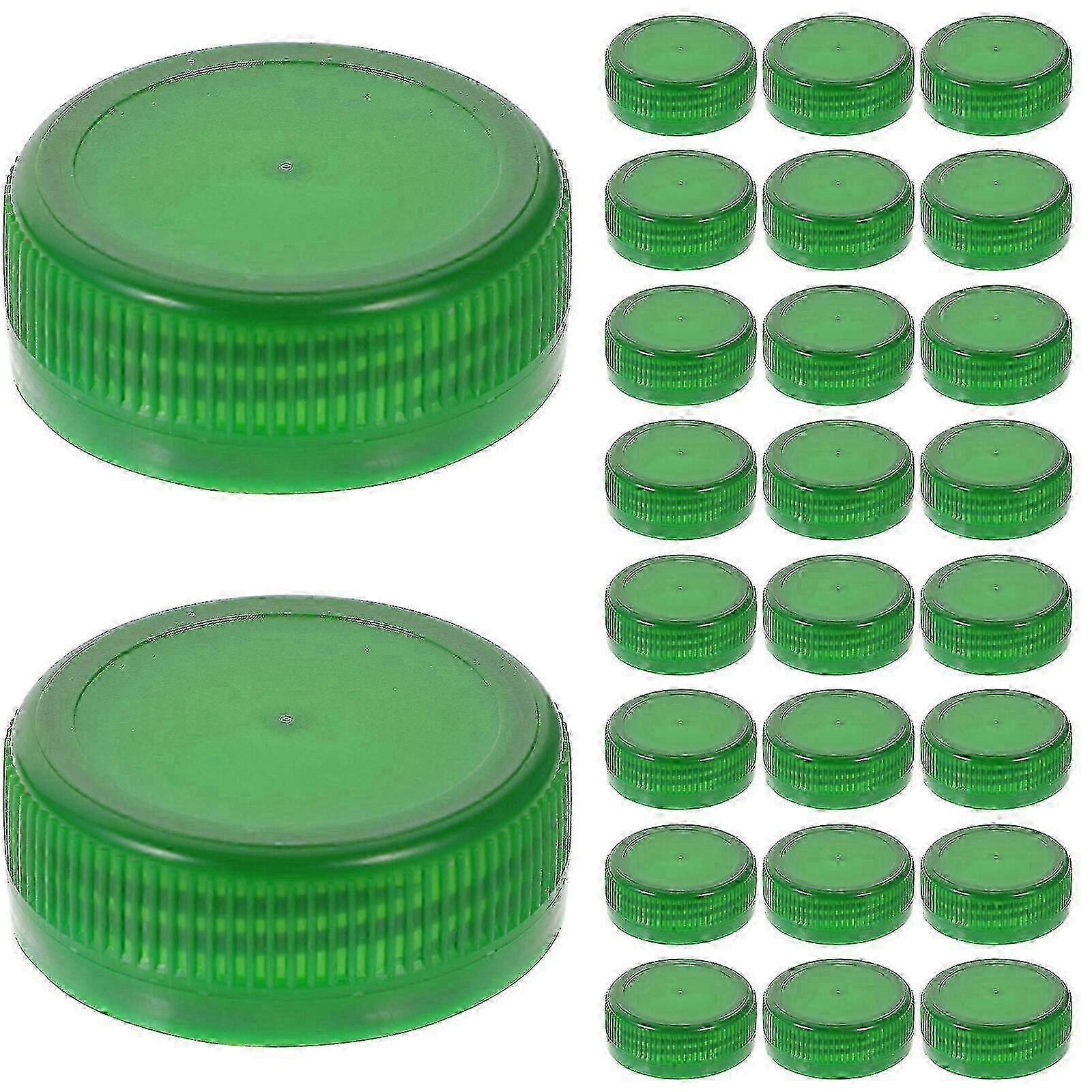 100pcs Green Plastic Bottle Caps for DIY Crafts & Kids Intelligence Development