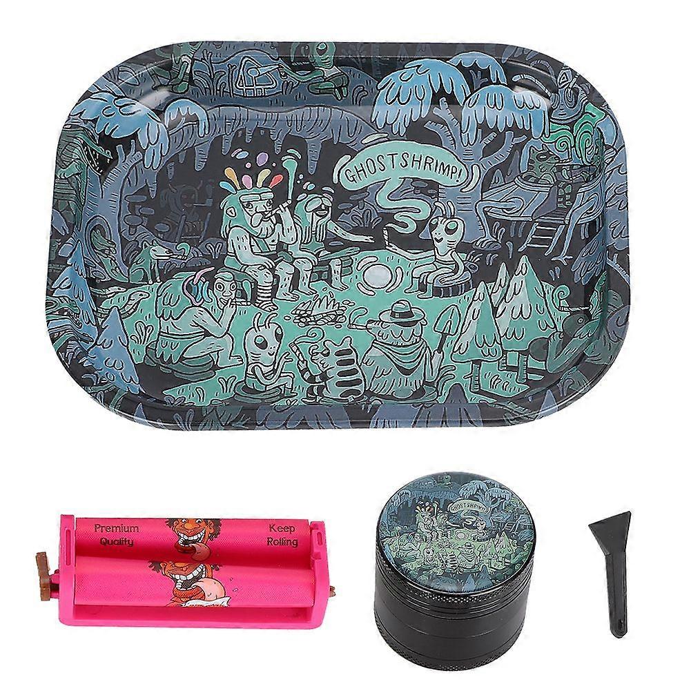 2025 Latest Model  3Pcs 4-Layer Smoke Grinder Set Alloy Cigarette Rolling