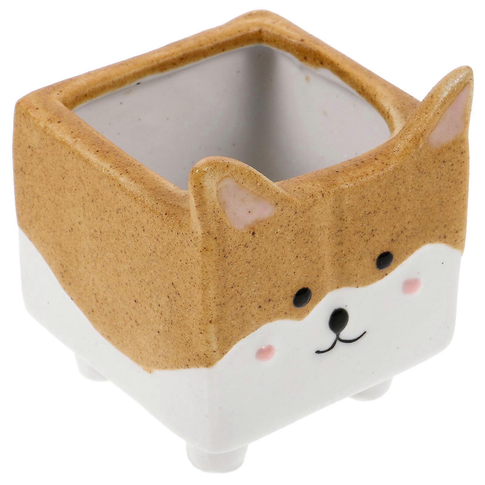 Functional Cartoon Animal Pot, Great for Cacti and Decorative Use