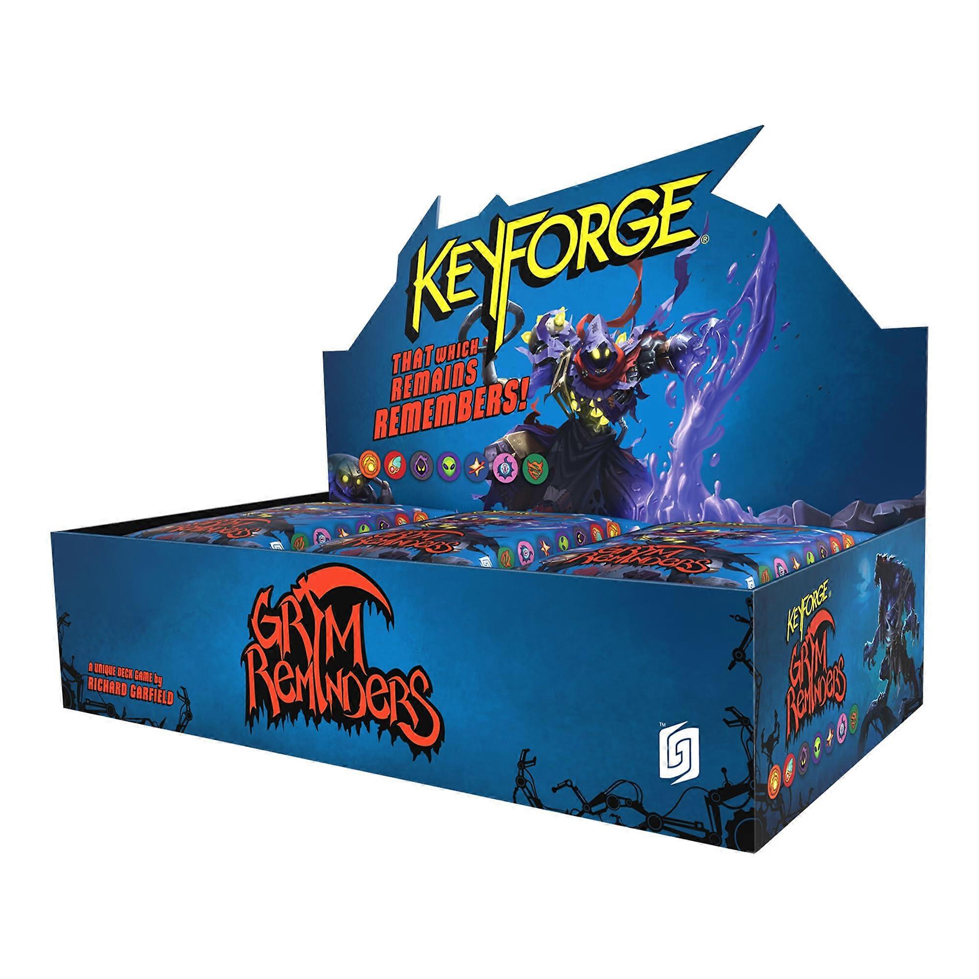 Ghost Galaxy Keyforge: Grim Reminders Archon Deck Display - 12 Unique Decks, Introduces House Geistoid, New Effects & Icons, Made