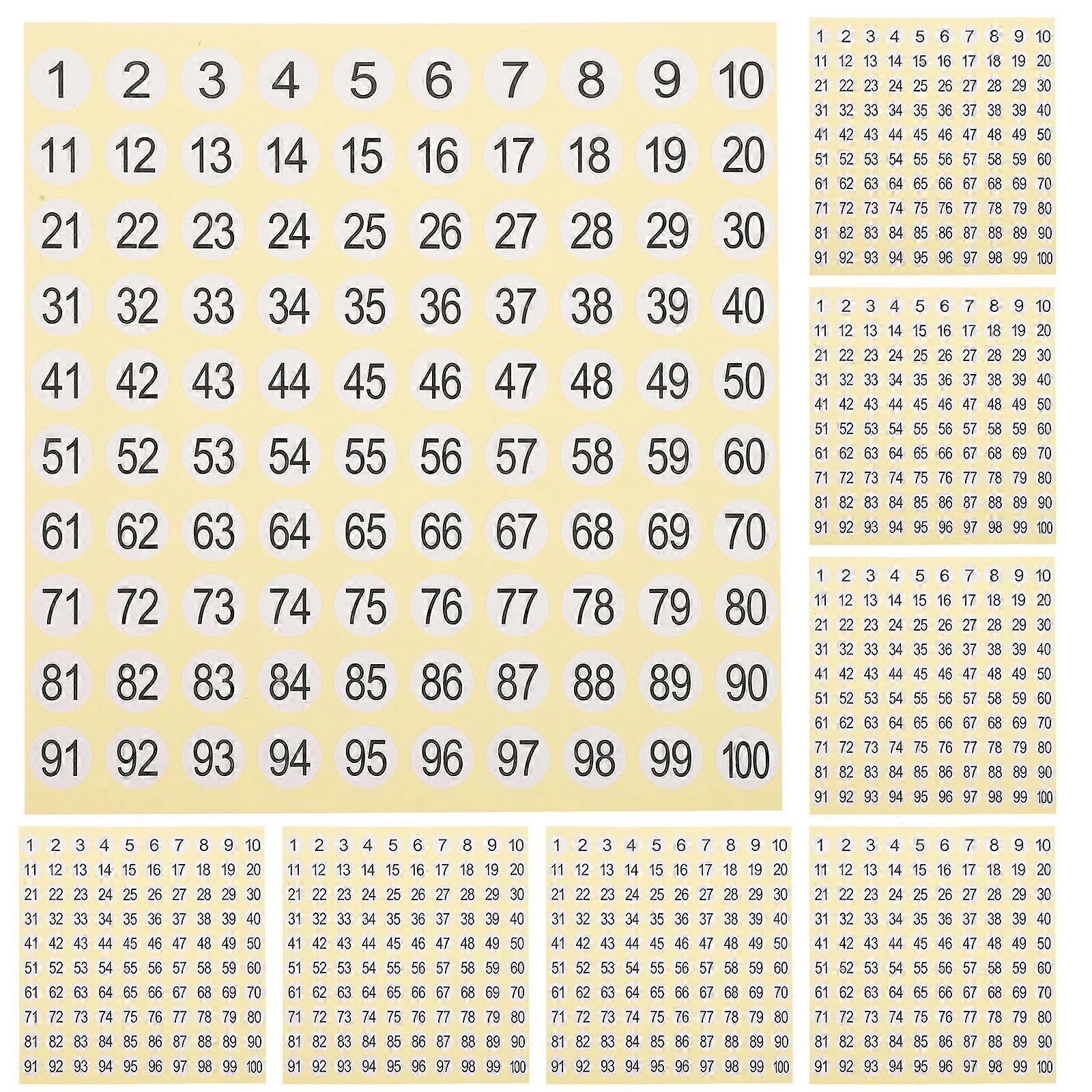 Convenient Number Labels for Streamlining Your Organizational System at Work or School