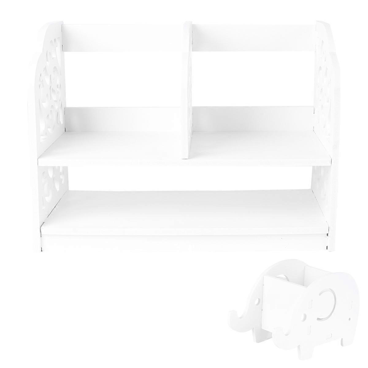 Writing Utensil Organizer Desk Tidy Stationery Pen Organiser Holder Adults Rectangular Shape WPC Board 59 * 21.5 * 37.5cm Storage for Pens 1Set